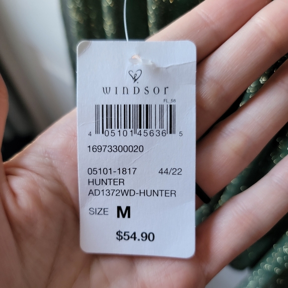 Windsor Green Glitter Skater Dress - Picture 9 of 12